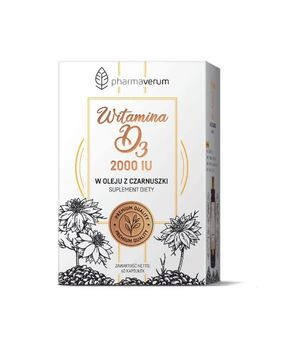 Vitamin D3 2000 IU u ulju crnog kima kapsule Pharmaverum 60 kapsula