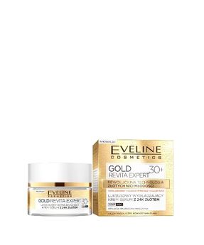 Glättendes Creme-Serum mit 24 Karat Gold, Tag und Nacht, 30+ Eveline