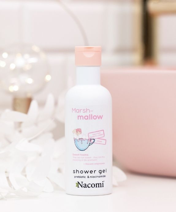 Nacomi marshmallow shower gel for dry and tired skin