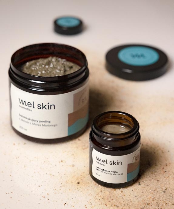 Mel Skin body scrub and face mask with Dead Sea mud set