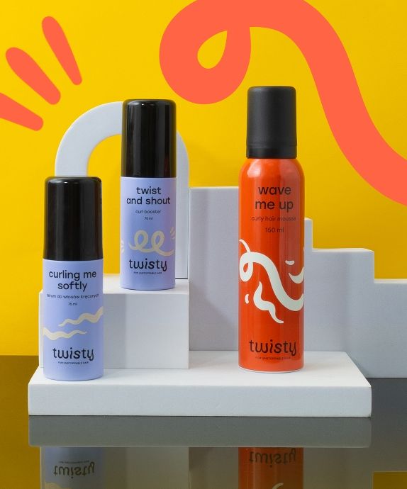 Twisty Set Schaumfestiger, Booster + Serum für Pflege und Styling von lockigem und gewelltem Haar