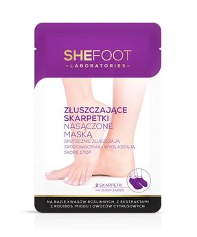 Calzini esfolianti imbevuti di una maschera a base di acidi vegetali SheFoot